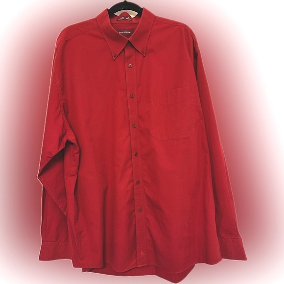 Nordstrom’s XXL button down wrinkle free in burgundy - Picture 2 of 8